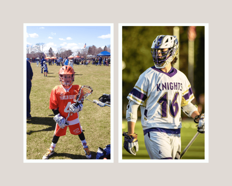 Young lacrosse players in gear, ready for match, outdoor sports, sunny day, team spirit.